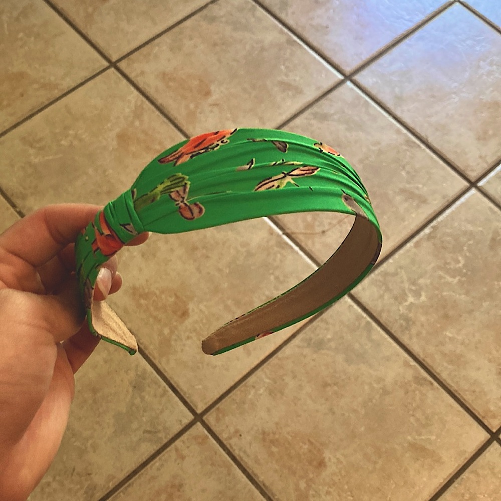 Tropical bird print headband